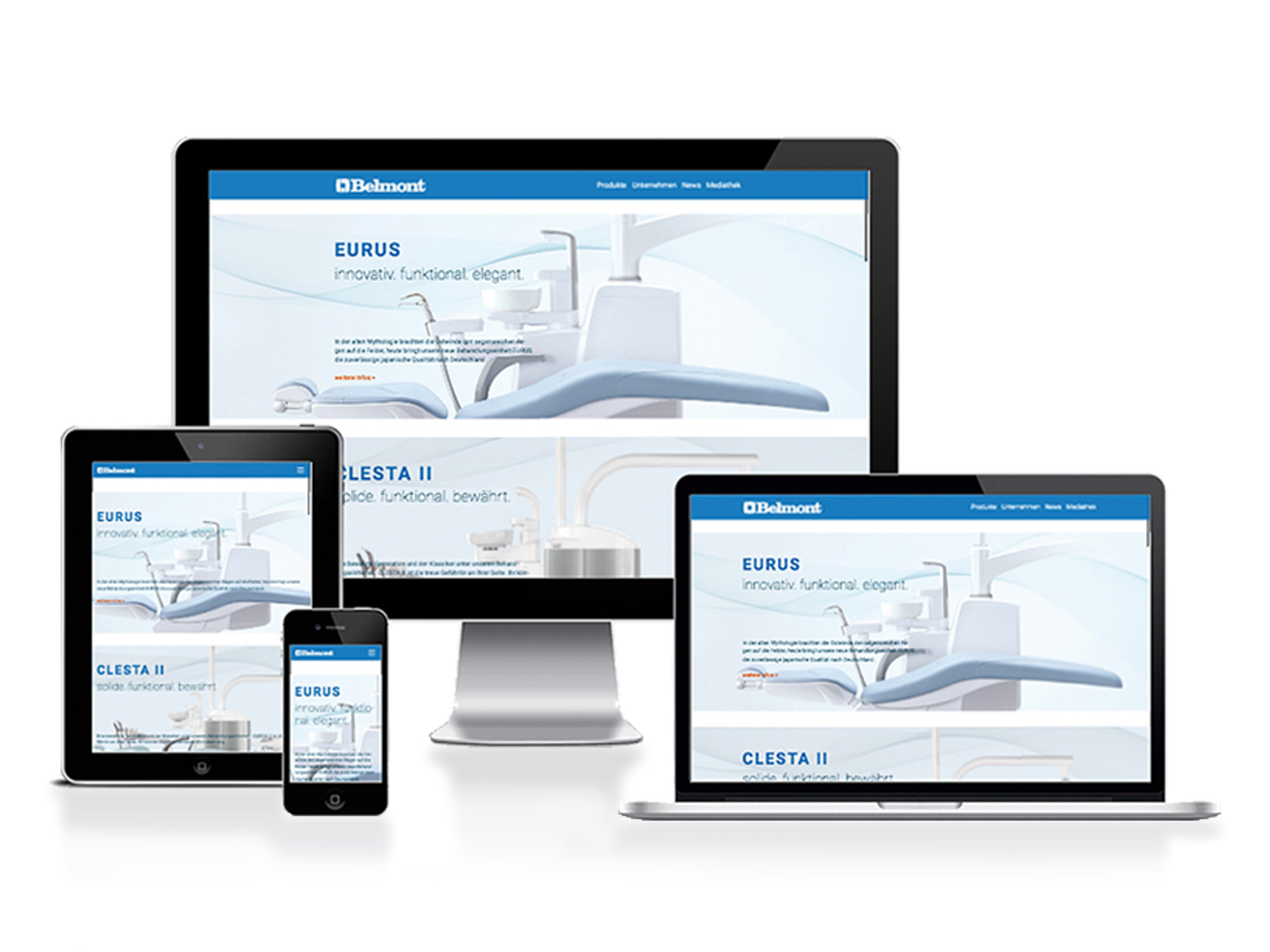 done by designkunst webpage design Belmontdental