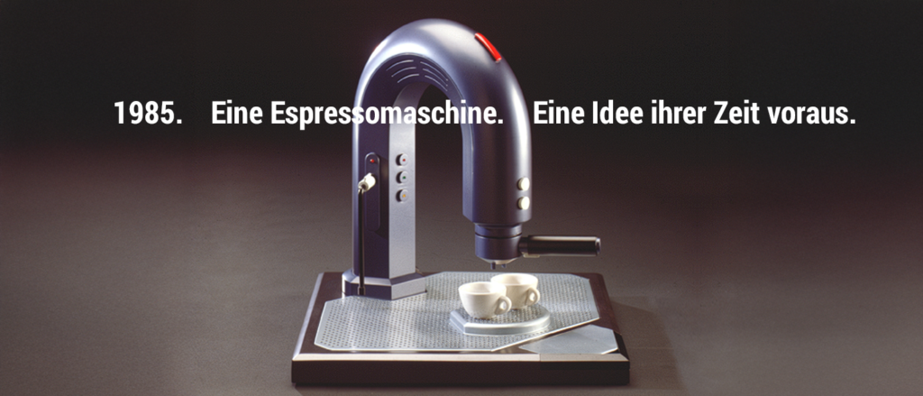 cigno - süss wie die Liebe. 1985. Eine Espressomaschine. Eine Idee der Zeit voraus.